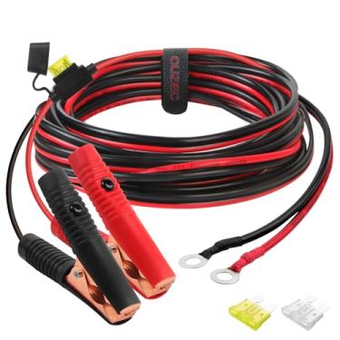 Imagem de CUZEC Terminal de ilhós com cabo de extensão de 2,44 m 14 AWG com grampo de bateria 12V/24V Clip-On para inversor de alta potência e mais