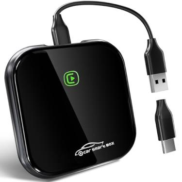 Imagem de Canisflax Adaptador sem fio Carplay compatível com Apple, converte CarPlay com fio para sem fio, Magic Link rápido e estável, compatível com carros de 2015 e iPhone iOS 10+, Plug & Play