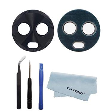 Imagem de YUYOND Substituição de lente de vidro traseira preta para Motorola Moto X4 com adesivo pré-instalado com kit de ferramentas
