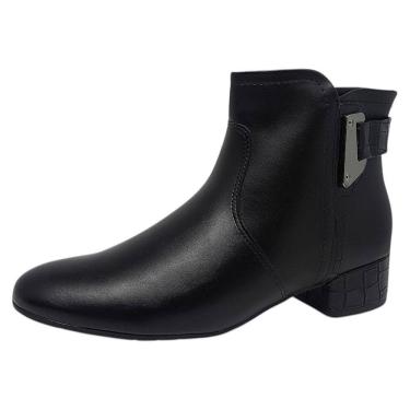 Imagem de Bota Feminina Cano Baixo Salto Bloco Conforto Comfortflex