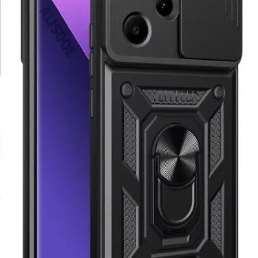 Imagem de Capa Capinha Armadura C/ Proteção Da Camera Suporte Anel 360 P/ Xiaomi Redmi Note 13 Pro+ Plus