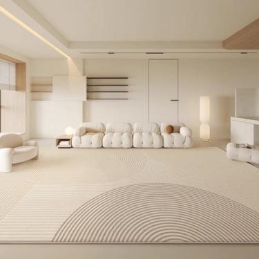 Imagem de Tapetes grandes para sala de estar, tapete macio e fofo para sala de estar, tapete grosso para estudo, estilo creme, decoração de quarto (200x250 cm/C)