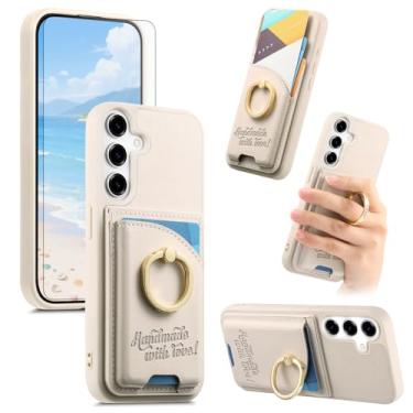 Imagem de Asuwish Capa de celular para Samsung Galaxy S24 Plus/S25 Plus S24+ S25+ 5G Capa carteira celular com suporte com zíper e compartimento para cartão de crédito S24Plus 24S + S 24 24+ S25Plus 25S 25+