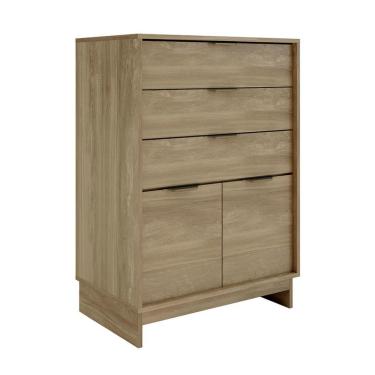 Imagem de Cômoda Bergen 2 Portas 3 Gavetas Noce