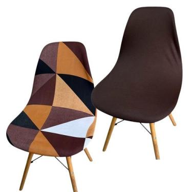 Imagem de Kit 2 Capa de Cadeira Charles Eames Eiffel Pé Palito Malha Mista - Ame