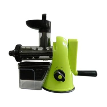 Imagem de Fenteer Espremedor de frutas manual com manivela, fácil de usar, baixo ruído, prático, doméstico, com cabo ergonômico, máquina espremedora de frutas, Verde