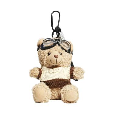 Imagem de EINCORN Lindo chaveiro de urso piloto lindo pingente para bolsa e chaveiro de pelúcia para telefone pingente personalizado decoração animal
