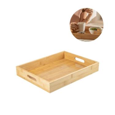 Imagem de Bandeja com Alça Bambu 28.5x37x5.5cm - Linha Sense