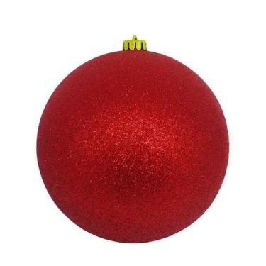 Imagem de Enfeite de arvore de natal bola porto 20cm - niazitex, VERMELHO