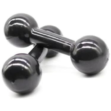 Imagem de Halter Emborrachado Par De 3 Kg Para Supino E Fortalecimento