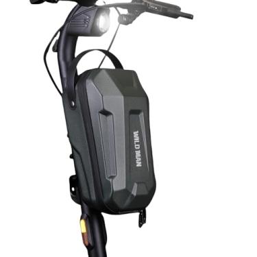 Imagem de WILD MAN Bolsa rígida para guidão e scooter, design de liberação rápida, bolsa de bicicleta, design antifurto, armazenamento de scooter com alça de transporte para bicicleta dobrável - GD99X (preta