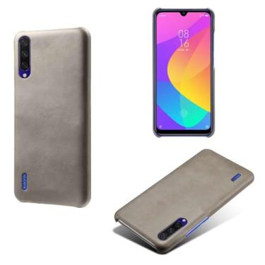 Imagem de Capa para Xiaomi A3,Proteção contra quedas,Casca de volta de cor sólida simples,Design de couro de imitação de plástico-Gray