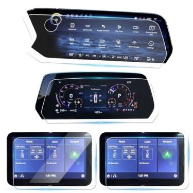 Imagem de Pacote com 4 protetores de tela antireflexo 2025 Suburban fosco para Chevy Suburban 2025 (LS, LT, RST, Z71, Premier, High Country) 45.0 cm Main & 27.9 cm Dash & 32.0 cm Rear Media Screen Cover