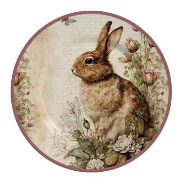 Imagem de Jogo de pratos raso páscoa coelha acacia c/6 und alleanza - ALLEANZA C