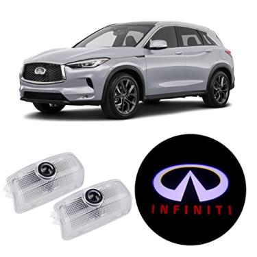 Imagem de Jfsotls Never Fade Car LED Door Logo Projector Ghost Shadow Light, Compatible with Q50 Q60 Q70 QX70 QX50 QX56 QX60 JX35 QX70 QX80 EX FX G M Series Car Accessories (White red)