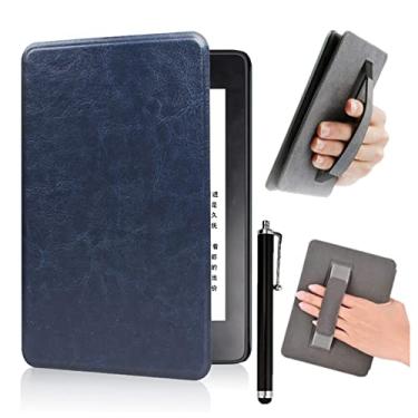 Imagem de Caso para Kindle Paperwhite, Capa Inteligente de Couro PU com Recurso de Esteira de Sono Automático para O Kindle Paperwhite 10th Generation 2018 Lançado, Modelo Nº: PQ94WIF-Dark Blue