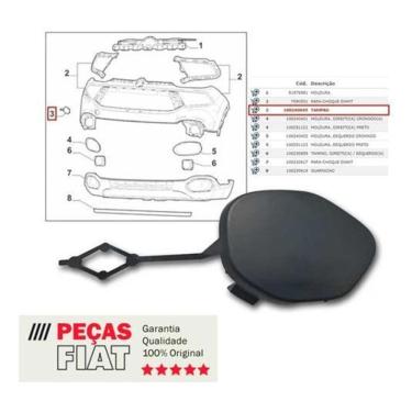 Imagem de Tampa Reboque Do Parachoque Fiat Toro Todos Novo