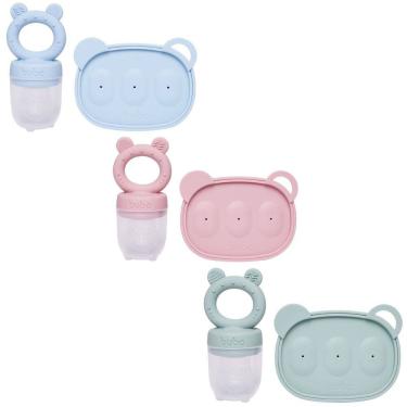 Imagem de Kit Porta Frutinhas e Picolé Silicone +6m Livre de BPA para Introdução Alimentar Buba