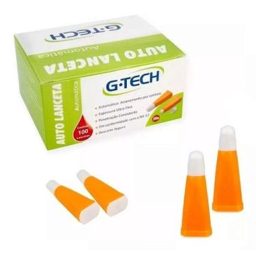 Imagem de Lanceta Automática 28g Caixa com 100 Unidades Descartáveis G-tech - Ac