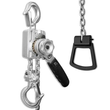 Imagem de FITHOIST Pequeno vem com 150 kg, altura de elevação de 3 m, talha de corrente compacta com corpo de alumínio, para garagem, espaços apertados, levantamento de luz, suporte para animais de estimação