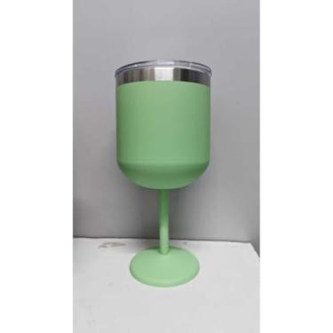 Imagem de Copo Taça Térmica De Gin Vinho Chá Café Dupla Camada Premium(verde agua)