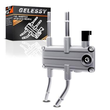 Imagem de Coletor de combustível HFCM 6C3Z-9B249-A compatível com Ford Super Duty 6.0L Powerstroke 2003-2007 com sensor de água no combustível e plugue de drenagem de combustível/água