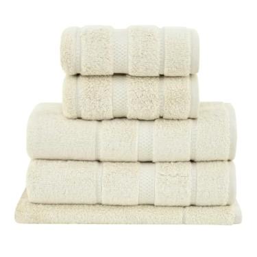 Imagem de Buddemeyer, Kit Jogo De Toalhas Buddemeyer 5 Peças Banhão Rosto e Piso Vision Dual Air 100% Algodão Cor:Bege 1433