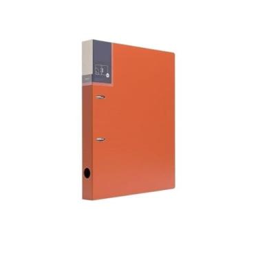 Imagem de Pastas Pasta de arquivo A4 perfurada com folhas soltas em PP dois furos, organizador informações, livreto(Orange)