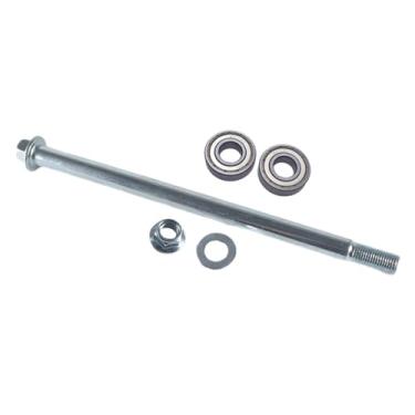 Imagem de Kit de porca de eixo dianteiro de 255 mm com roda com rolamentos 6202rs para Coleman CT200U 196cc Off-Road Mini Bike
