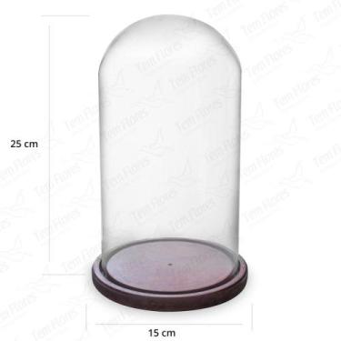 Imagem de Cúpula de Vidro Redoma de Vidro Bela e a Fera c/Base Madeira v - Pense