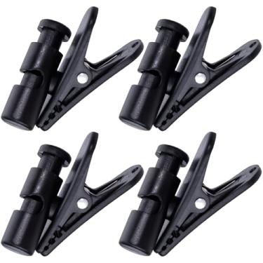 Imagem de Isslly Pacote com 4 clipes de fone de ouvido, clipes de fio de fone de ouvido rotativos de 360 graus (para 0,5-3 mm, 2-4 mm), grampo de cabo de fone de ouvido para microfone, roupas de colarinho fixo