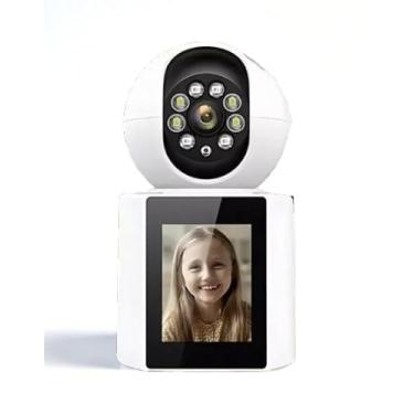 Imagem de Câmera Wi-Fi Inteligente com Tela Integrada, 4MP, Vídeo Chamada, Monitoramento Residencial