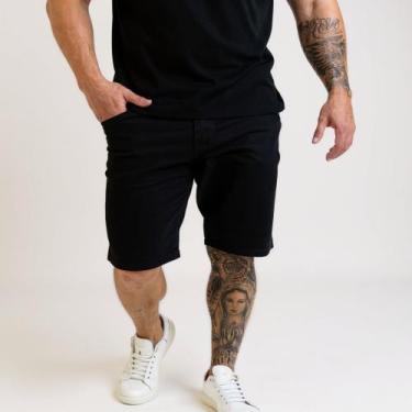 Imagem de Bermuda Masculina Sarja Sport Fino Bolso Embutido Com Lycra - Mitchell