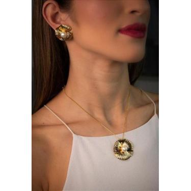 Imagem de Conjunto Premium de Colar e Brinco - 01 Conjunto de Bijuteria Fina - n