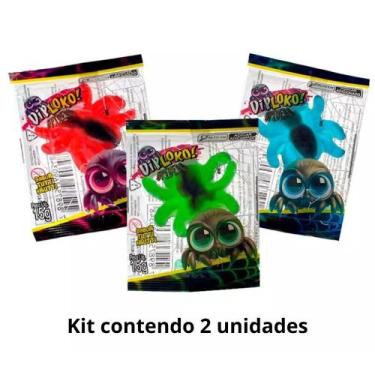 Imagem de Kit com 2 unidades Bala Gelatina Diploko Spiders Sortidas - Dip Loko