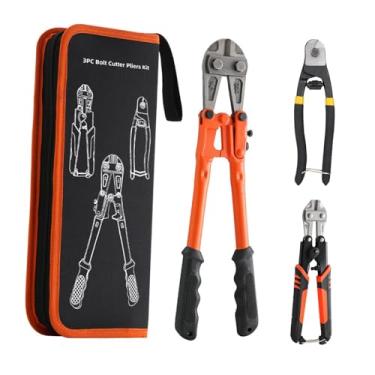 Imagem de Generic Conjunto de 3 Alicates Cortadores de Parafusos, Ferramenta Mini Cortador de 8" para Rebites de Corda de Alumínio