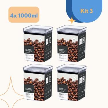 Imagem de Conjunto Potes Organizadores Herméticos Empilháveis Acrílico Armazenam