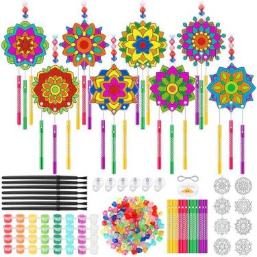 Imagem de Kits de arte para janelas DIY Mandala Suncatchers Wind Chimes x24 - Vi