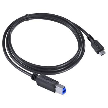 Imagem de Cabo para Impressora USB Tipo C para USB B 3.0 1 Metro Preto - P3UCBP-1