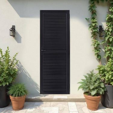 Imagem de Porta de Alumínio Palheta 214x76cm Atlântica Preto