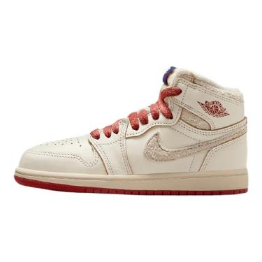 Imagem de Tênis infantil Jordan 1 Retro High OG (FD2597-100, vela/osso claro/marfim pálido/cinábrio), Sail/Cinnabar-Light Bone, 14