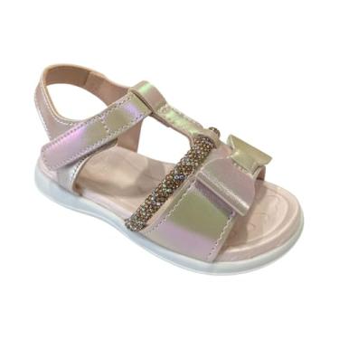 Imagem de Mini Sua Cia, Sandália Menina Mini Sua Cia Rosa Perolizado 4103.41014 Tamanho:19;Cor:Rosa;Gênero:menina