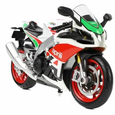Imagem de Brinquedo de motocicleta SHINESIGNAL compatível com Aprilia RSV4 1:12