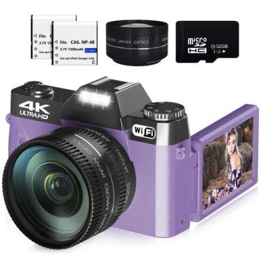 Imagem de Câmera digital WIKICO 4K 48MP Vlogging WiFi, tela de 3 polegadas