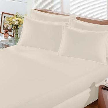 Imagem de Lencol Avulso King Com Elastico Malha Image Creme Bouton