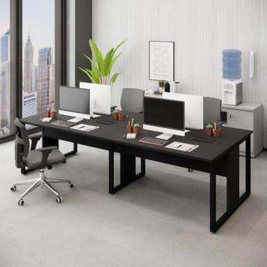 Imagem de Mesa de Escritório Plataforma 4 Pessoas 2,70m Pre Pés Metal - F5 Offic