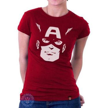 Imagem de Babylook Capitão América Retrô Blusa Vingadores Filme Marvel - King of