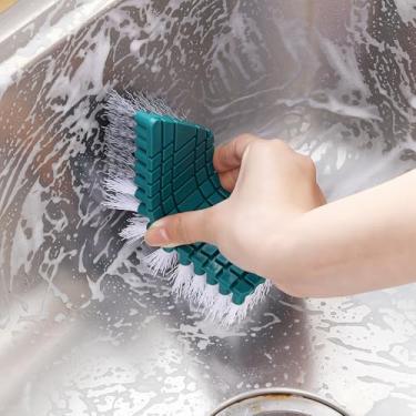 Imagem de Escova de limpeza flexível para cozinha, banheiro, pia, azulejos, pisos e frutas, escova multiuso, fácil de dobrar e limpar