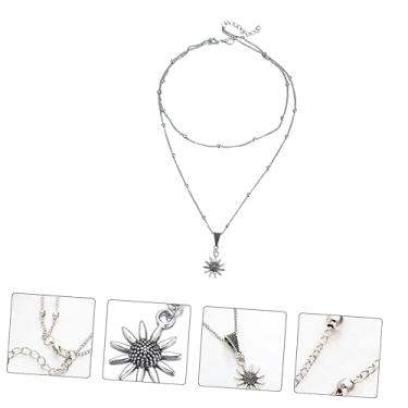Imagem de 1 pingente de girassol retrô para mulheres, acessório de pescoço elegante, presente para aniversário do dia das mães, aniversários e ocasiões especiais, joia de colarinho elegante