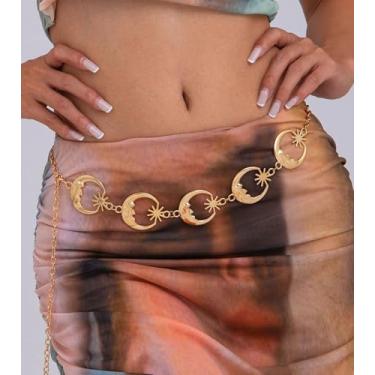 Imagem de Cinto de corrente de ouro prata cinto de corrente de metal para mulheres, moda corrente de cintura dourada de metal plus size, cintos de barriga modernos para mulheres, vestido de festa, clube, música